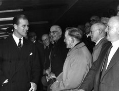 Lucas Prince Philip Greets Workers 1955